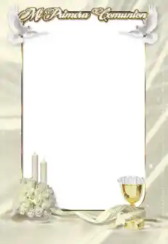 Napis na ramce: First communion