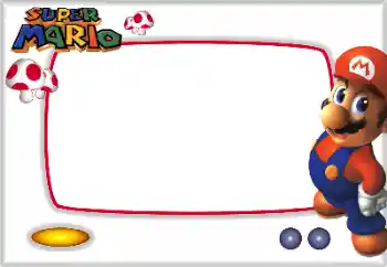 Napis na ramce: Super Mario