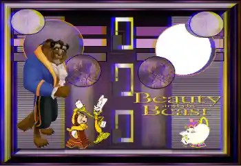 Napis na ramce: Beauty and the beast