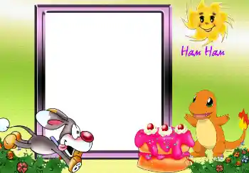 Napis na ramce: Ням Ням.