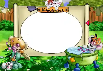 Napis na ramce: Kąpiel