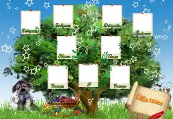 Napis na ramce: My family