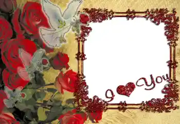 Napis na ramce: I love you!