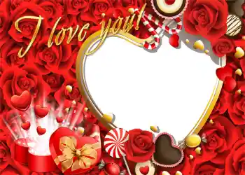 Napis na ramce: I love you!