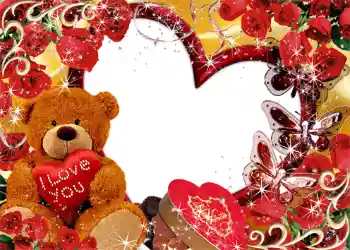 Napis na ramce: I love you!