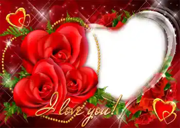 Napis na ramce: I love you!