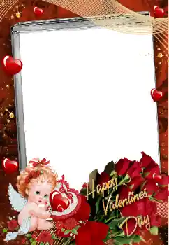 Napis na ramce: Życzenia z okazji Walentynek! Napis na ramce: Życzenia z okazji Walentynek!