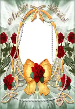 Napis na ramce: Люблю тебя!