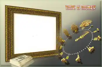 Napis na ramce: Time is money Napis na ramce: Time is money