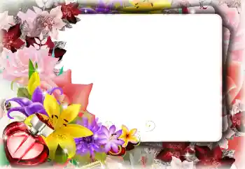 Napis na ramce: Życzenia w dniu 8 marca