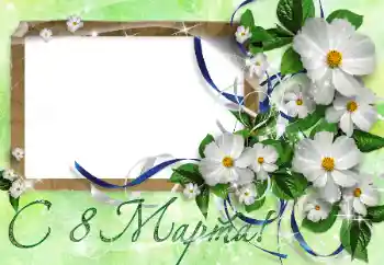 Efekt zdjęciowy z kategorii Kartka z okazji 8 marca № 42579. Napis na ramce: Życzenia w dniu 8 marca