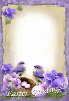 Napis na ramce: Wesołych Świąt Wielkanocnych