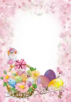 Napis na ramce: Wesołych Świąt Wielkanocnych