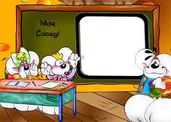 Napis na ramce: Мой сосед!