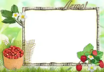 Napis na ramce: Лето.